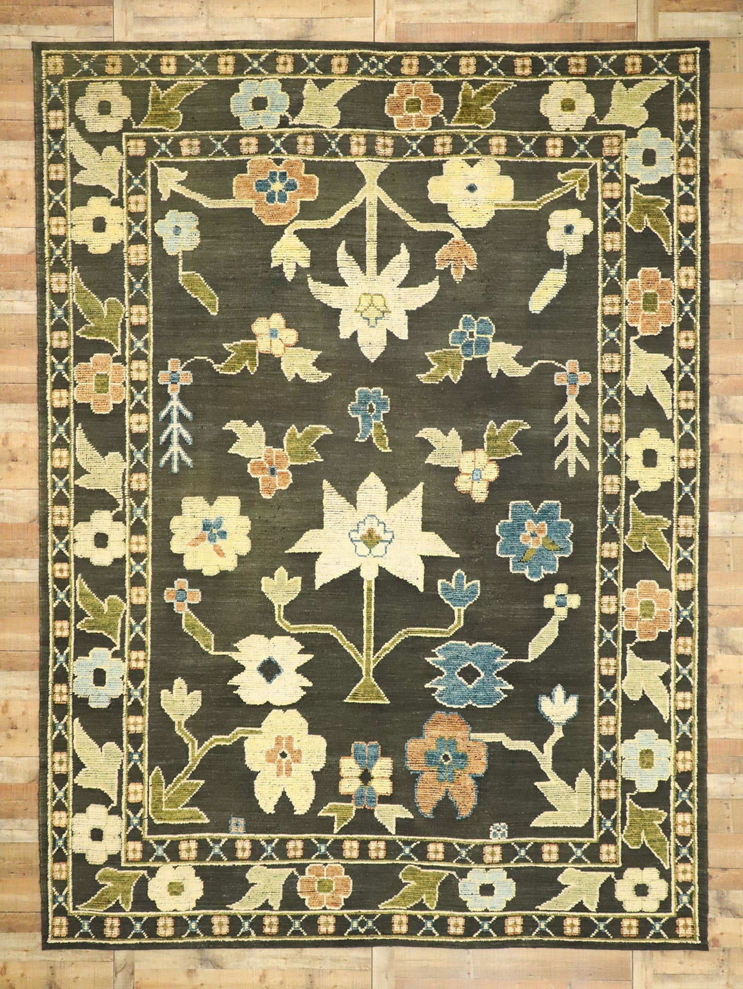 10 x 14 Contemporary Oushak Souf Rug 30522
