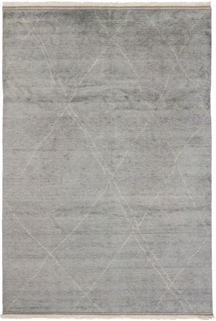 9 x 13 Modern Gray Moroccan Rug 30535