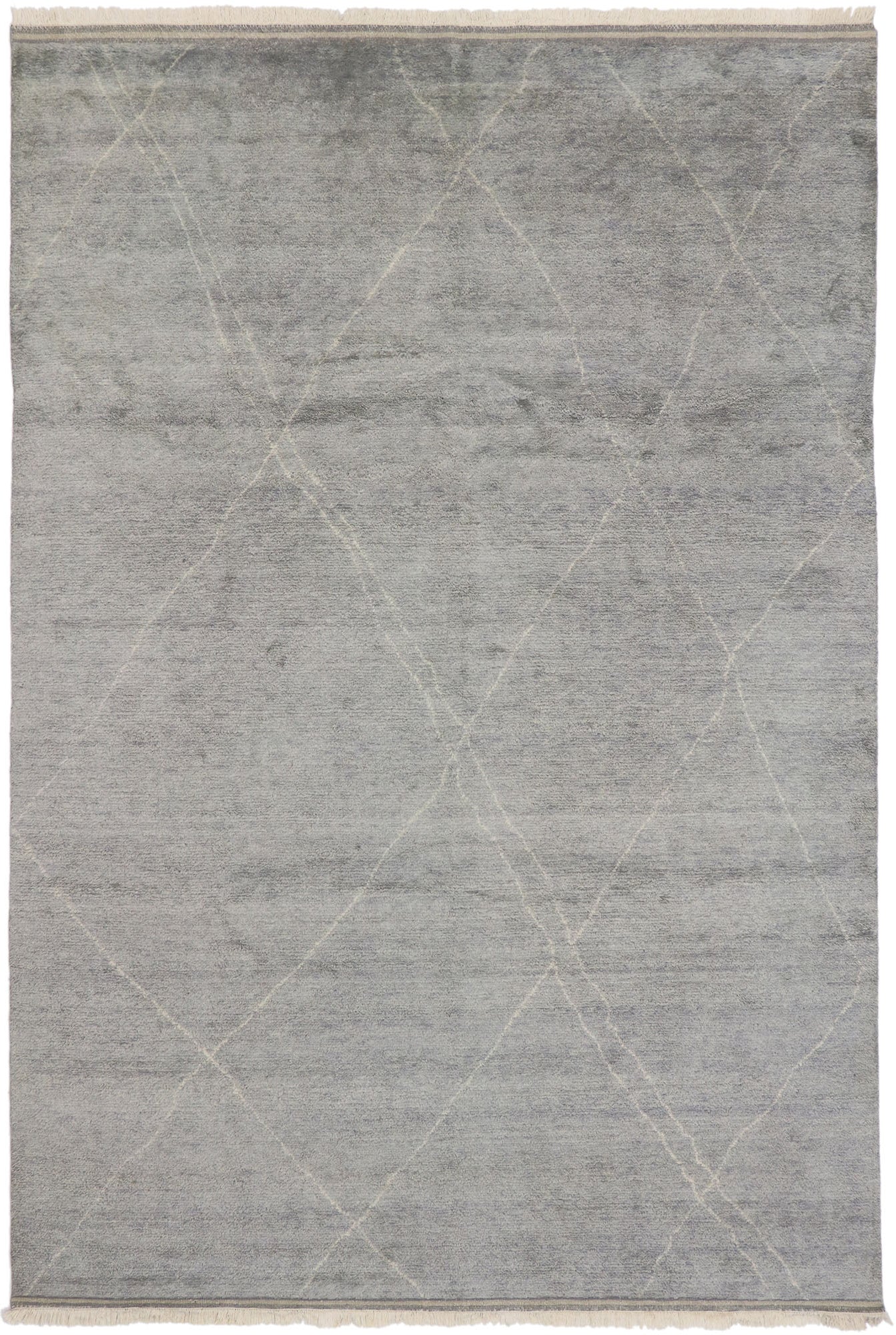 9 x 13 Modern Gray Moroccan Rug 30535