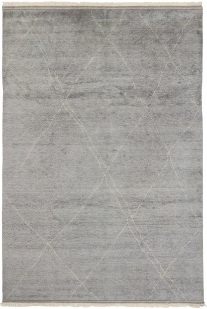 9 x 13 Modern Gray Moroccan Rug 30535