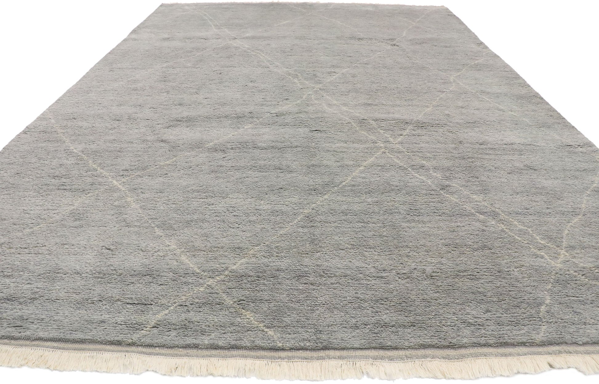 9 x 13 Modern Gray Moroccan Rug 30535