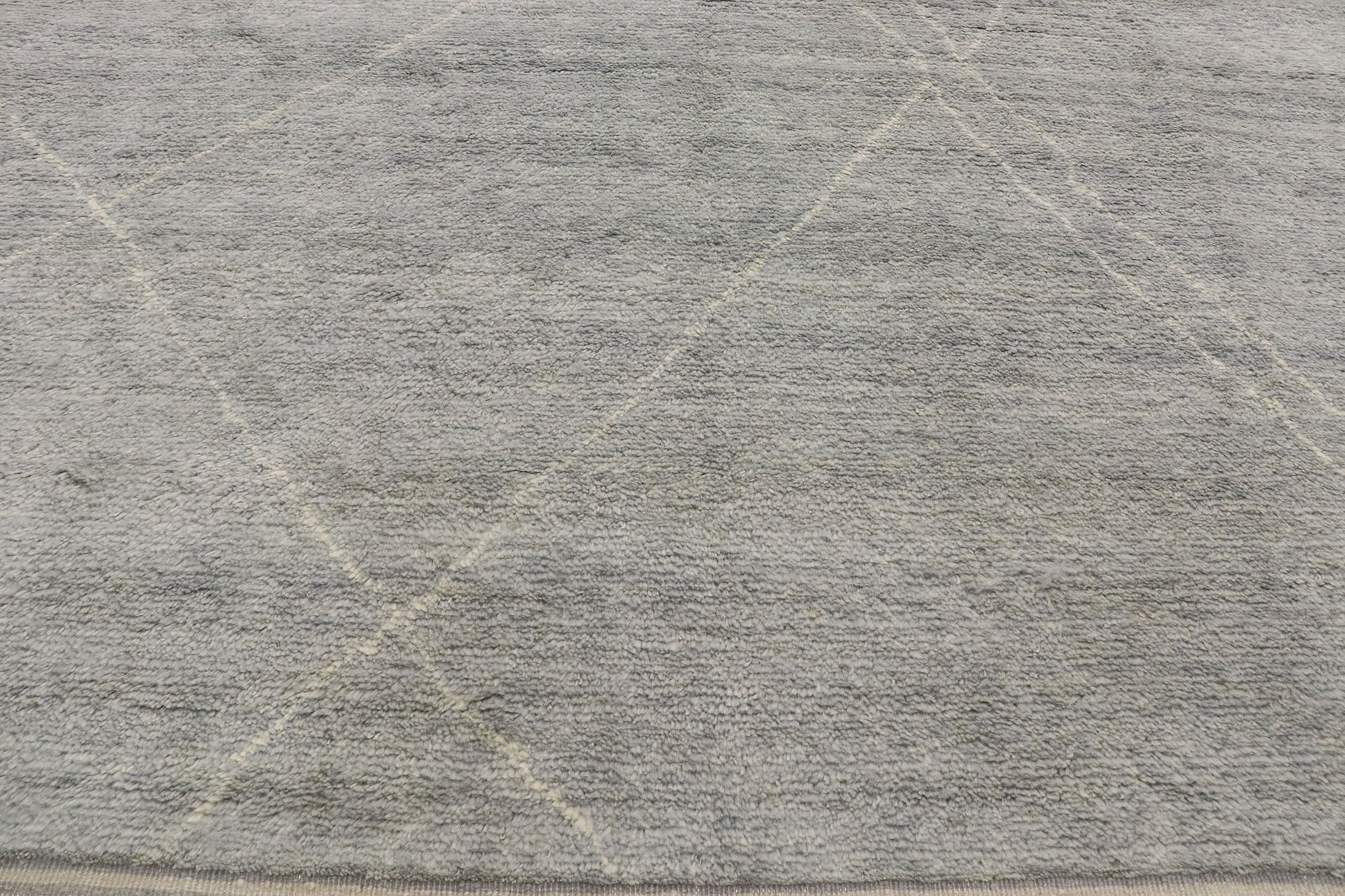 9 x 13 Modern Gray Moroccan Rug 30535