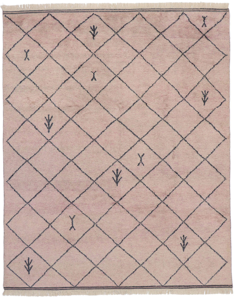 8 x 10 Modern Tribal Pink Moroccan Rug 30593