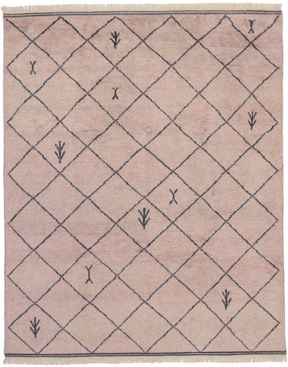 8 x 10 Modern Tribal Pink Moroccan Rug 30593
