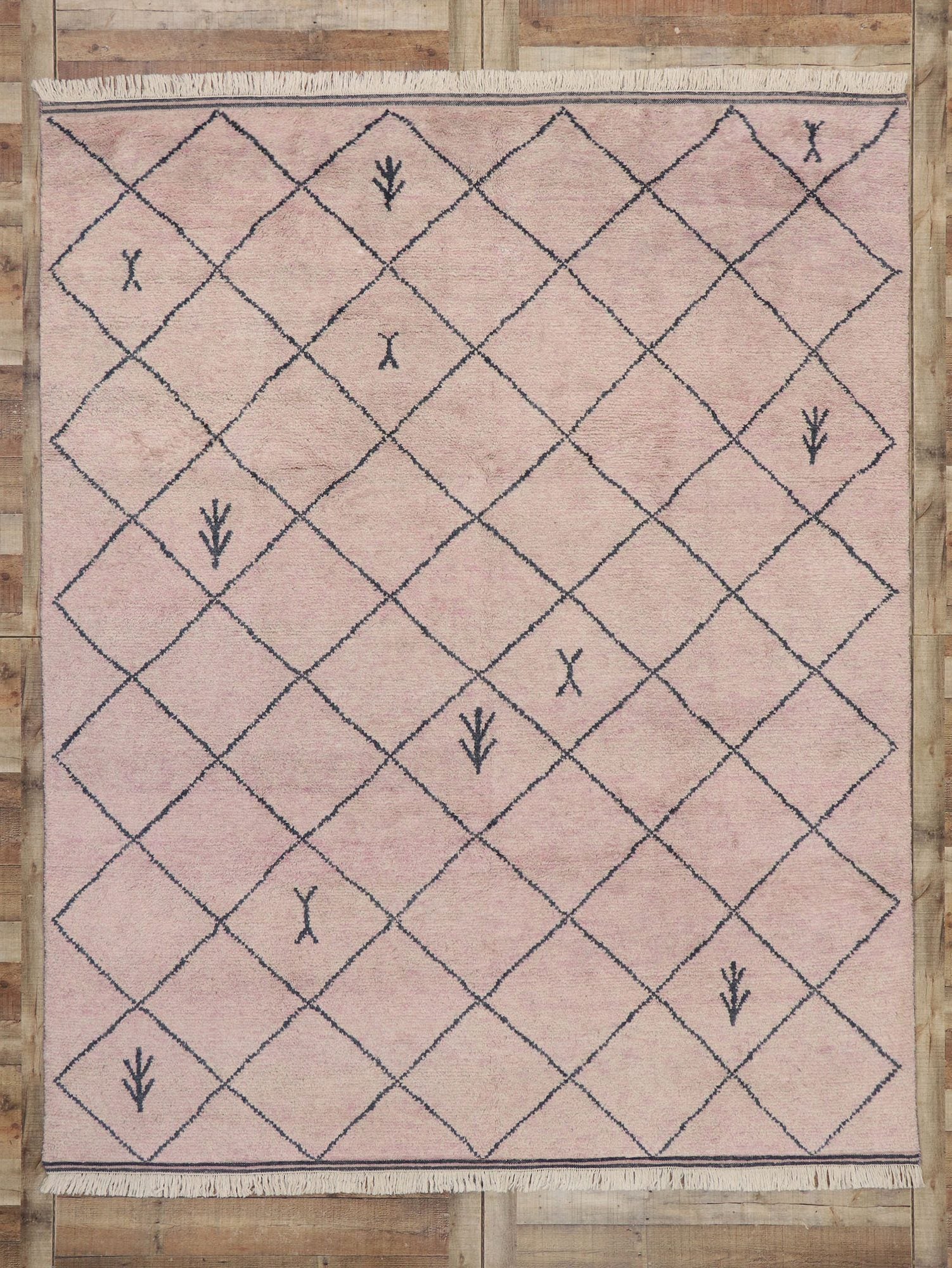 8 x 10 Modern Tribal Pink Moroccan Rug 30593
