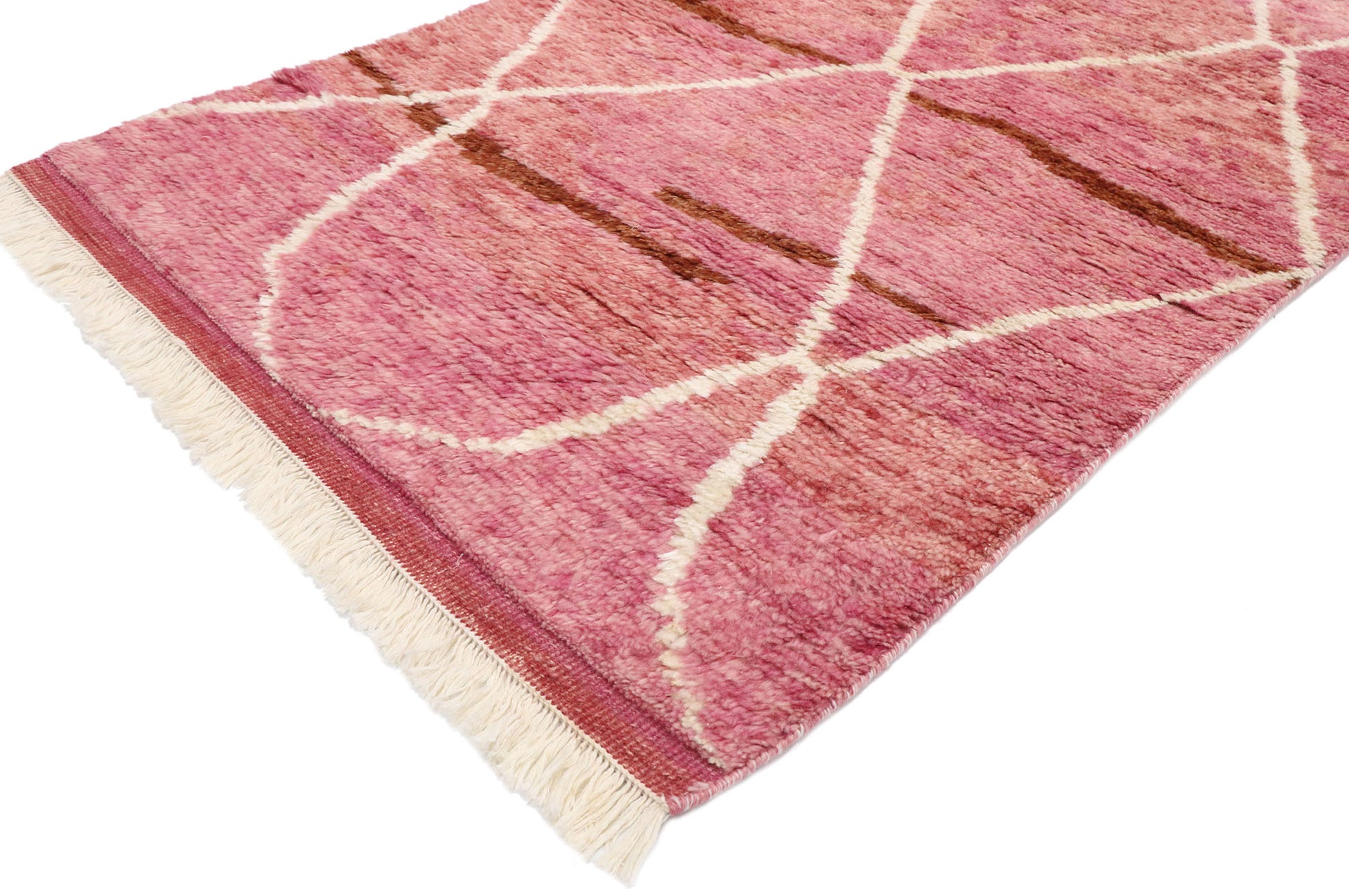 3 x 5 Small Modern Pink Moroccan Rug 30597