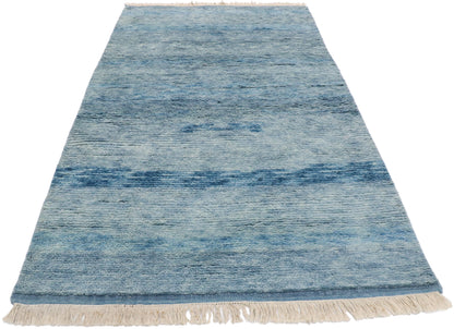 4 x 7 Contemporary Blue Moroccan Rug 30598