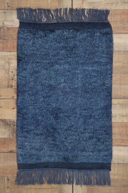 2 x 3 Small Blue Moroccan Rug 30601