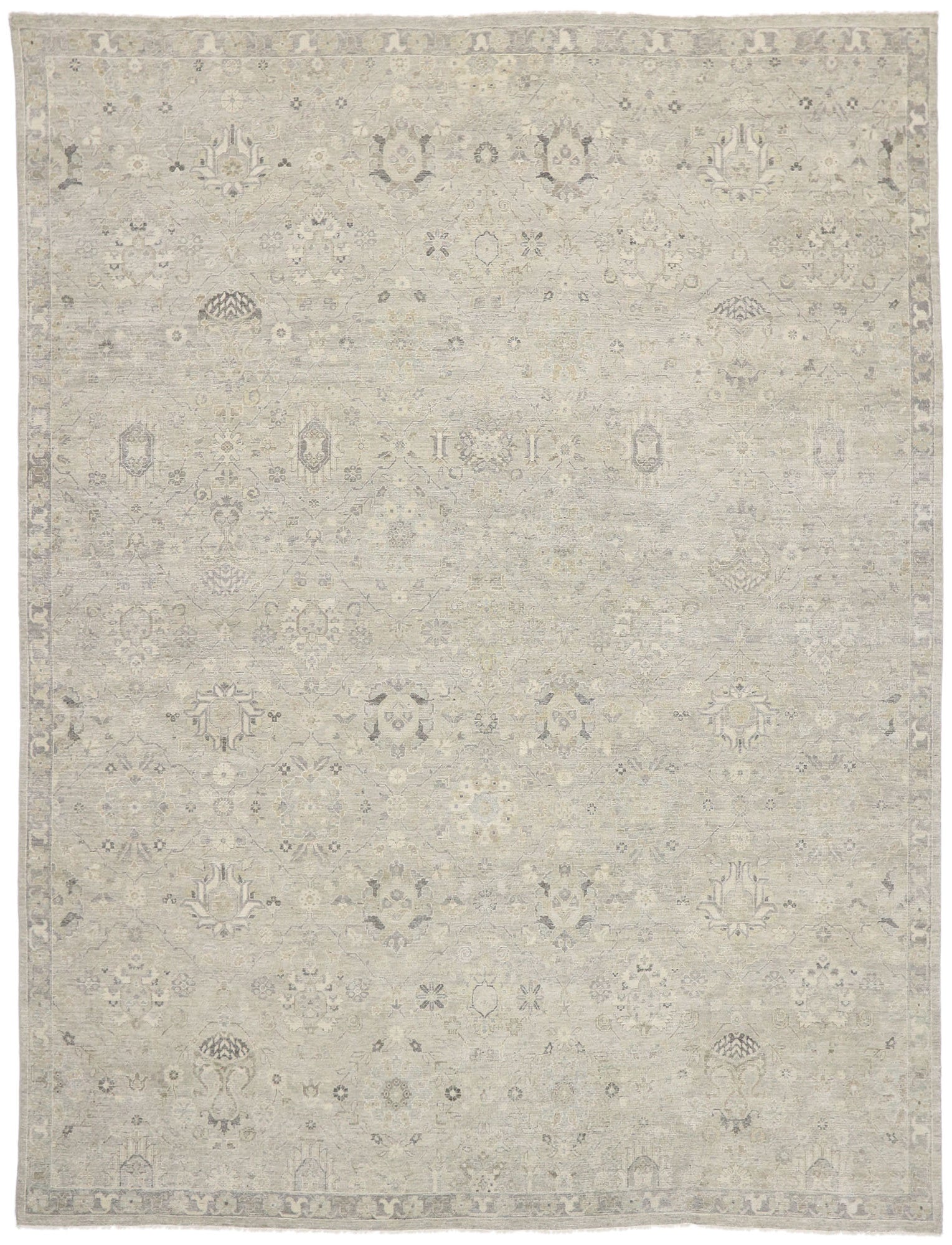 10 x 13 Vintage-Inspired Oushak Rug 30619