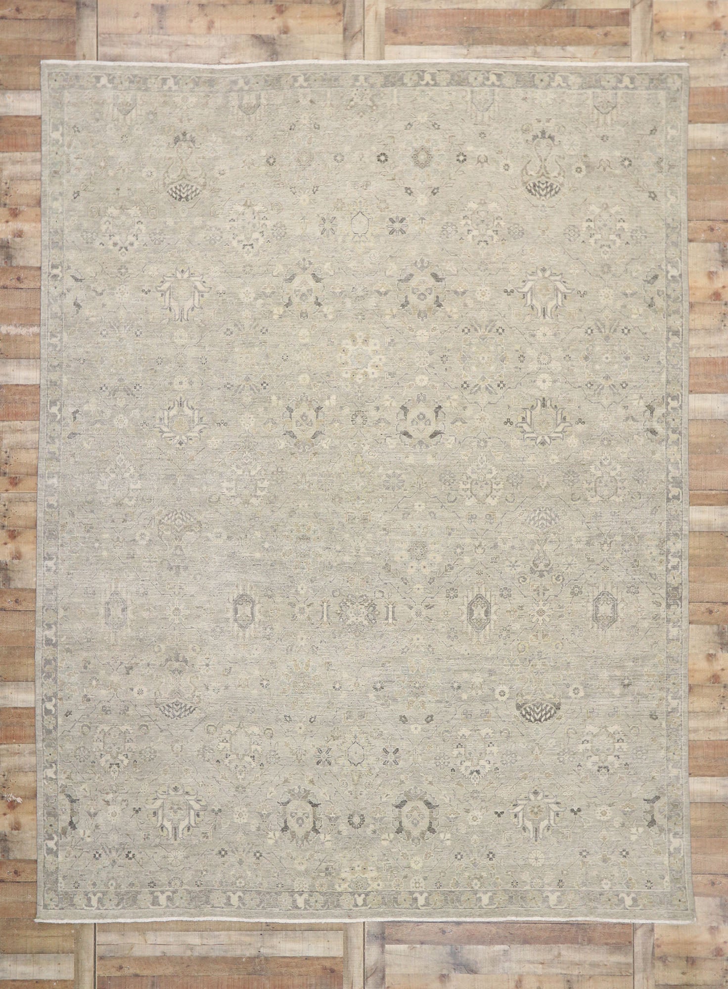 10 x 13 Vintage-Inspired Oushak Rug 30619