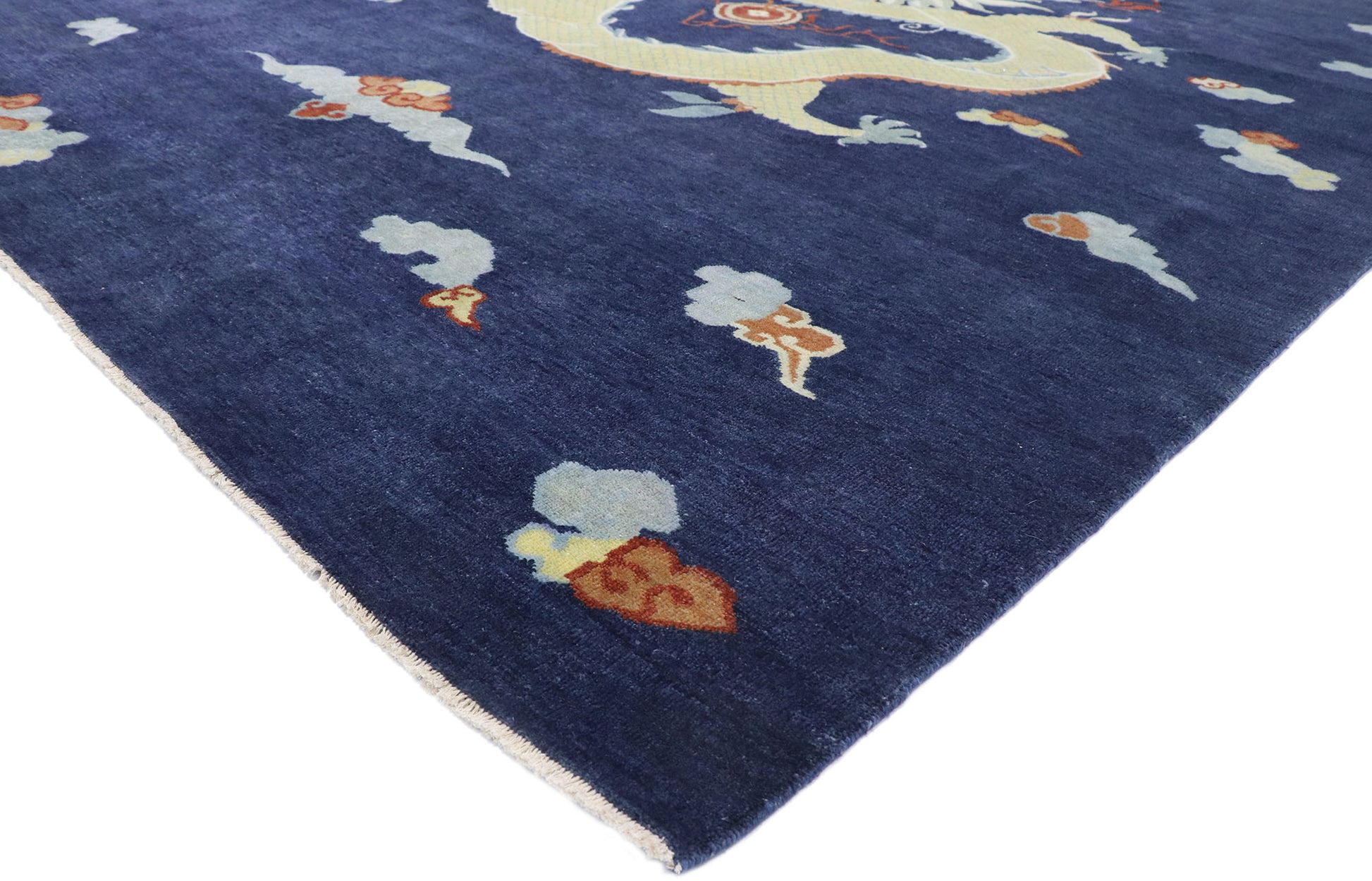 10 x 13 Contemporary Chinese Art Deco Dragon Rug 30661