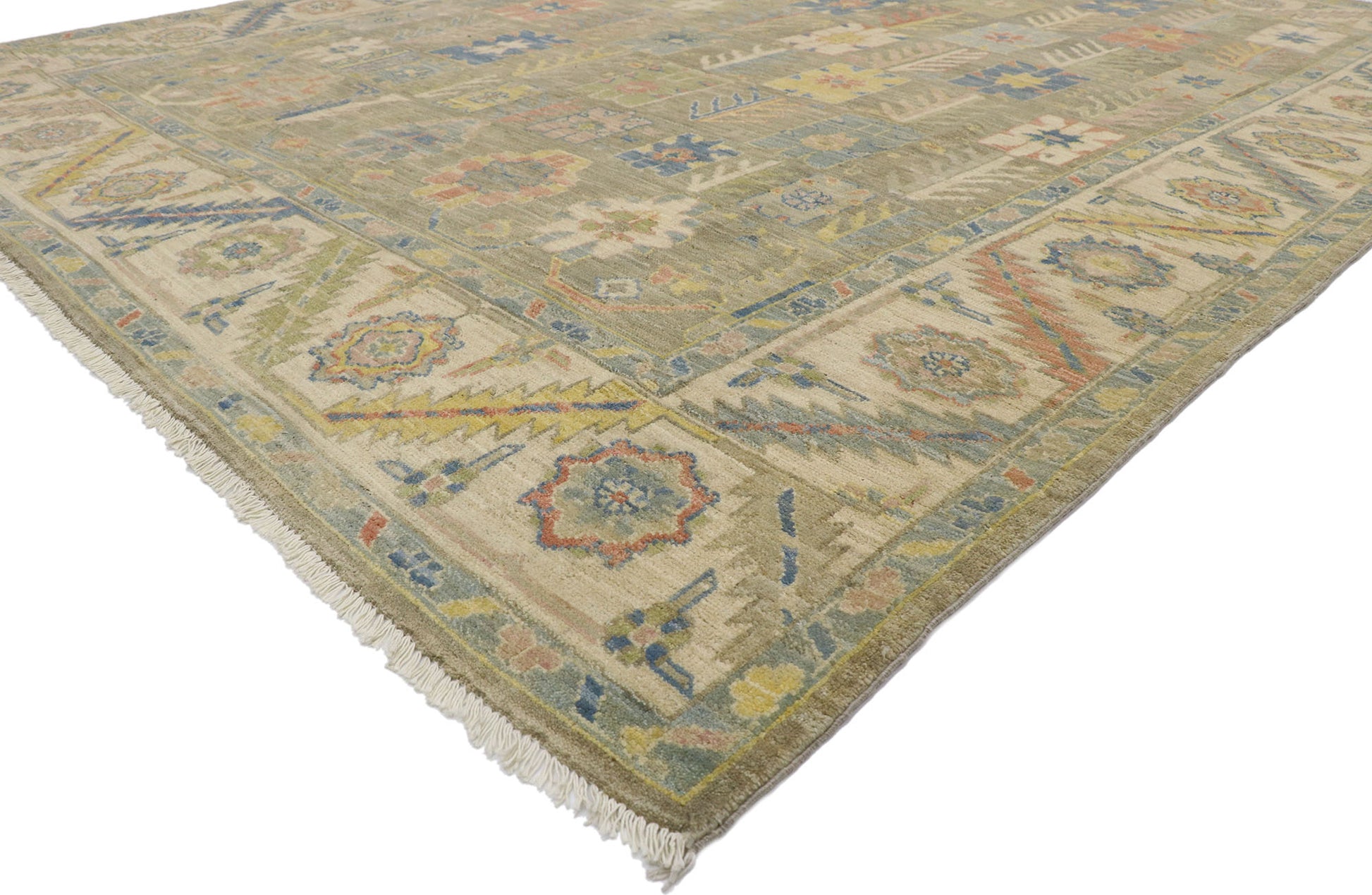 8 x 10 Colorful Oushak Rug 80676