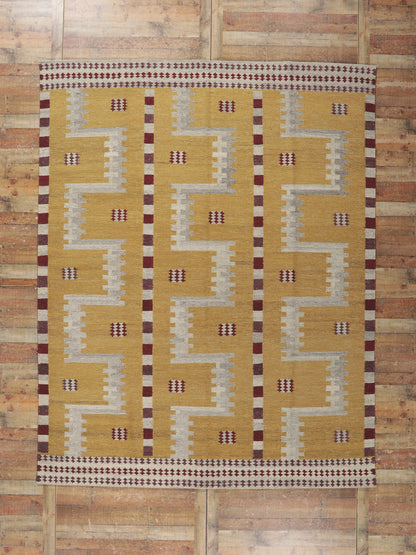 9 x 12 Scandinavian Modern Swedish Inspired Kilim Rug 30674