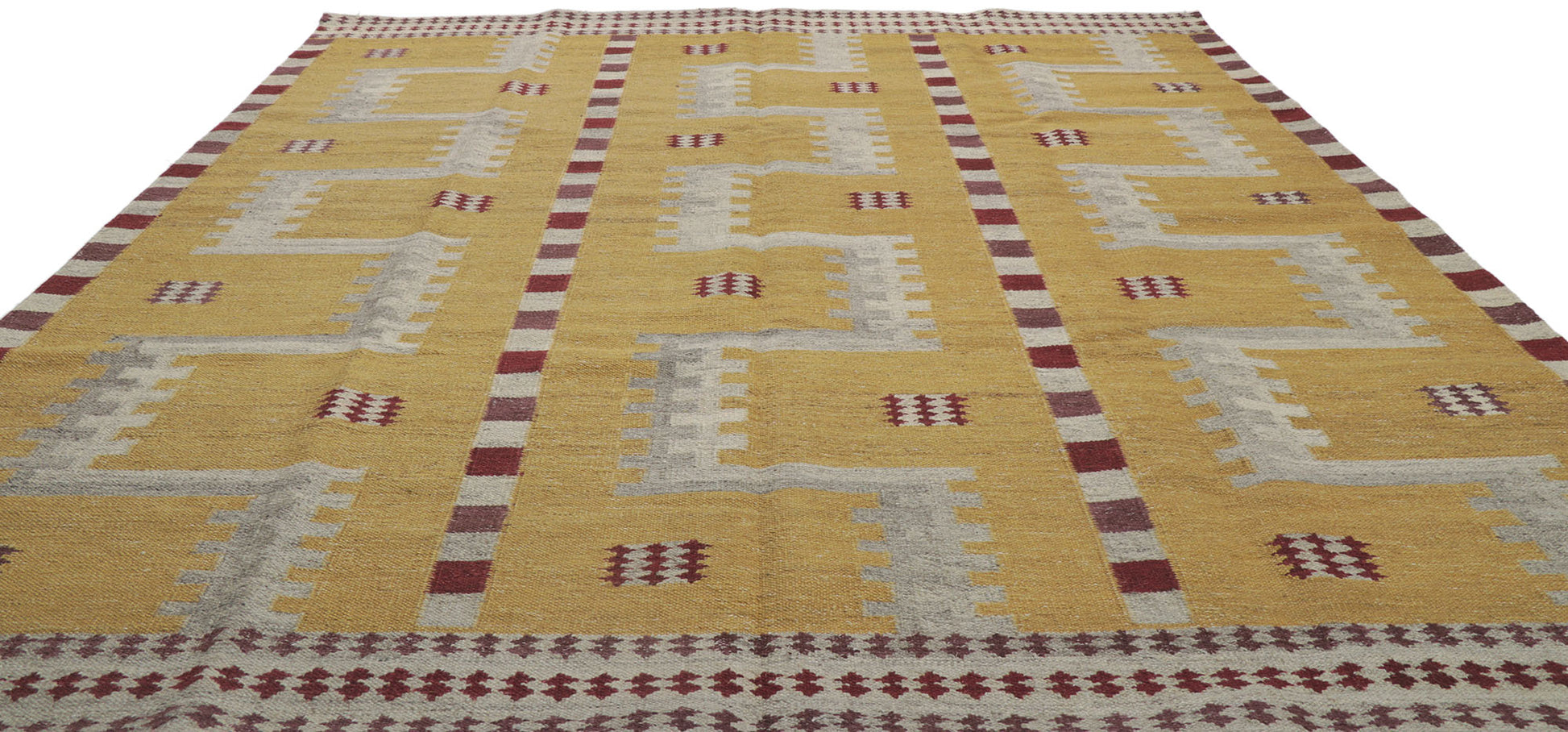 9 x 12 Scandinavian Modern Swedish Inspired Kilim Rug 30674