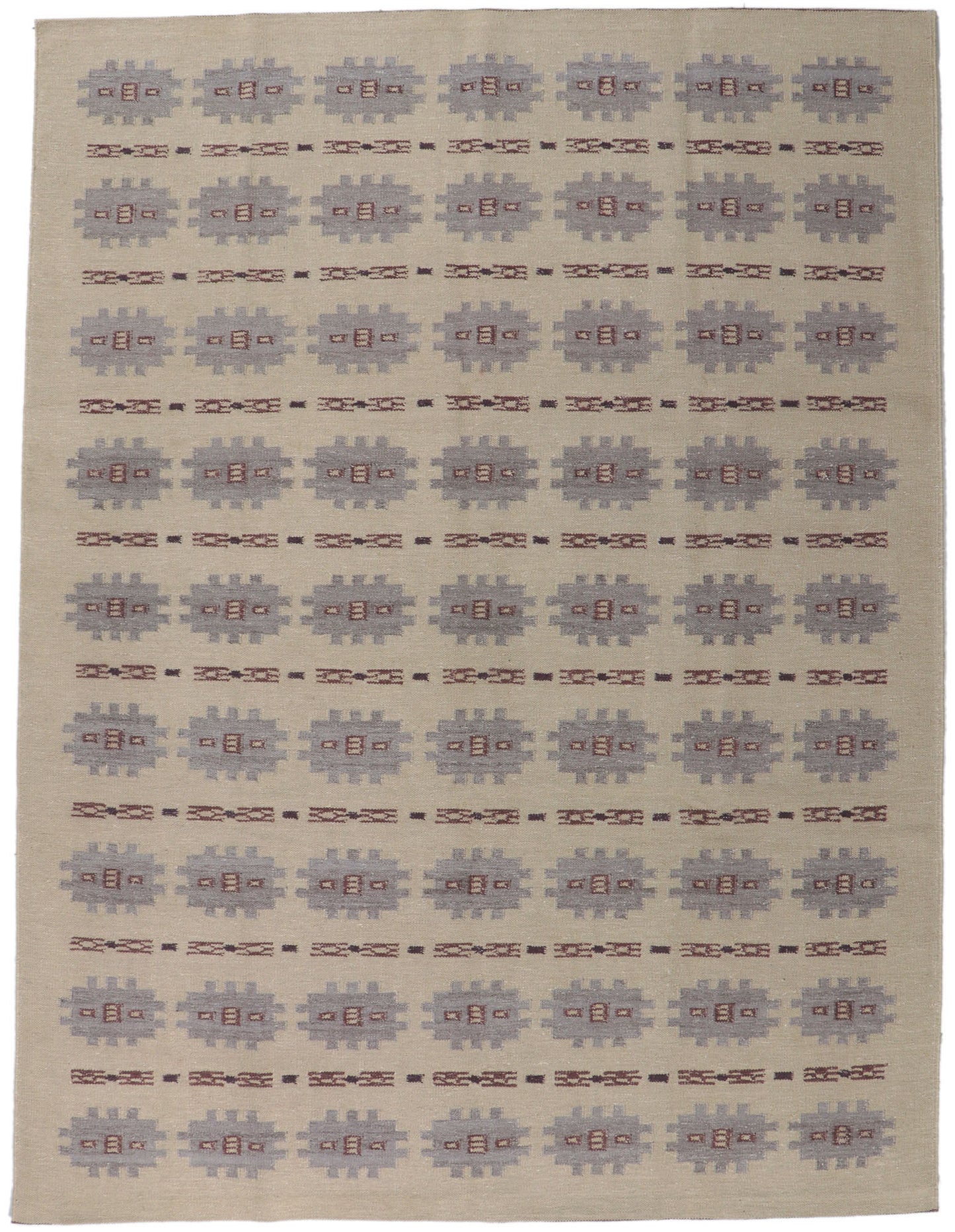 9 x 12 Scandinavian Modern Swedish Inspired Kilim Rug 30677