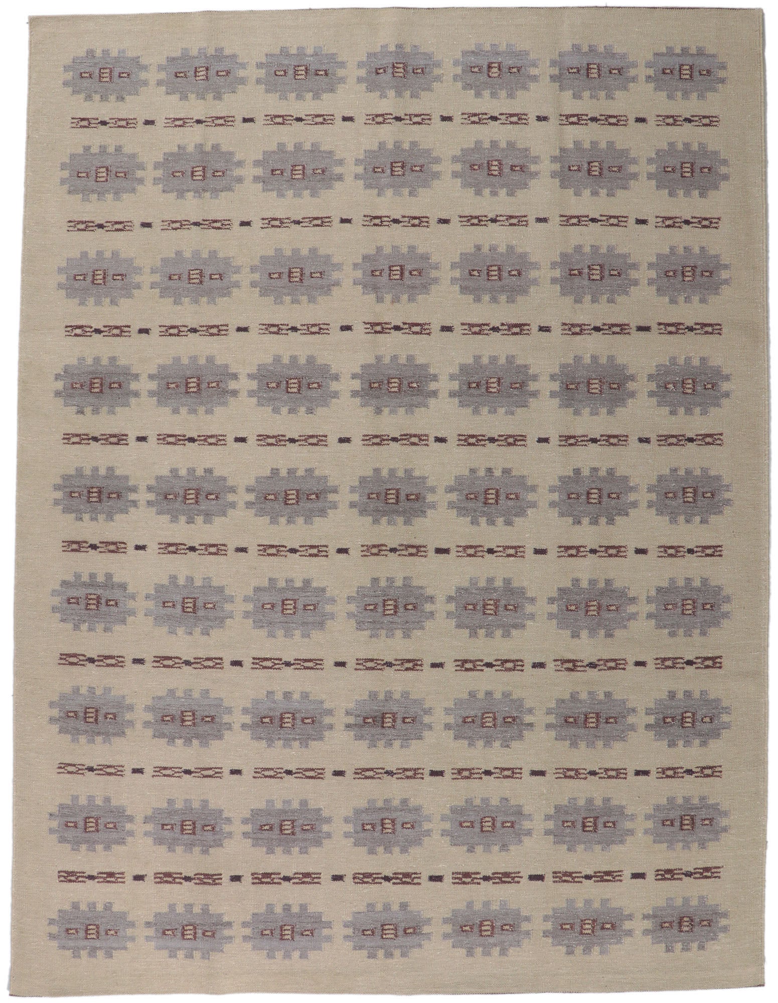 9 x 12 Scandinavian Modern Swedish Inspired Kilim Rug 30677