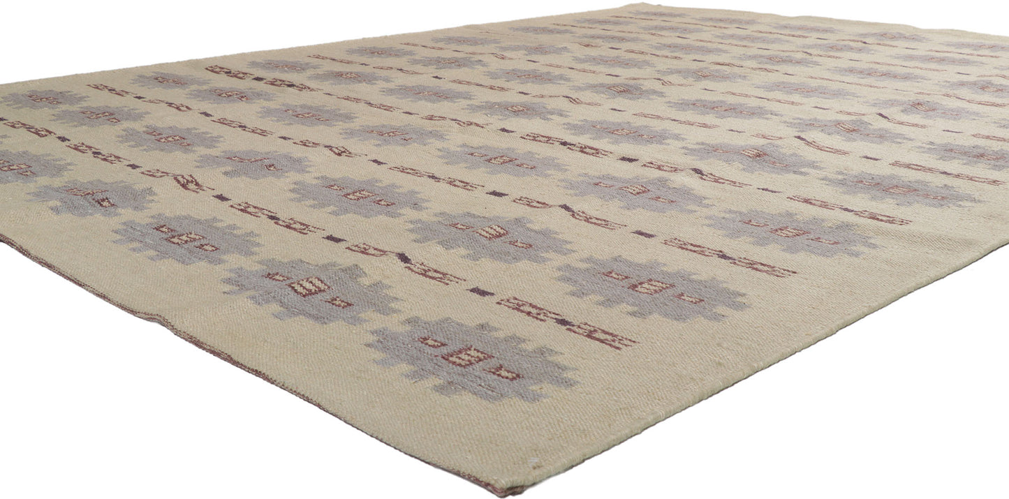 9 x 12 Scandinavian Modern Swedish Inspired Kilim Rug 30677