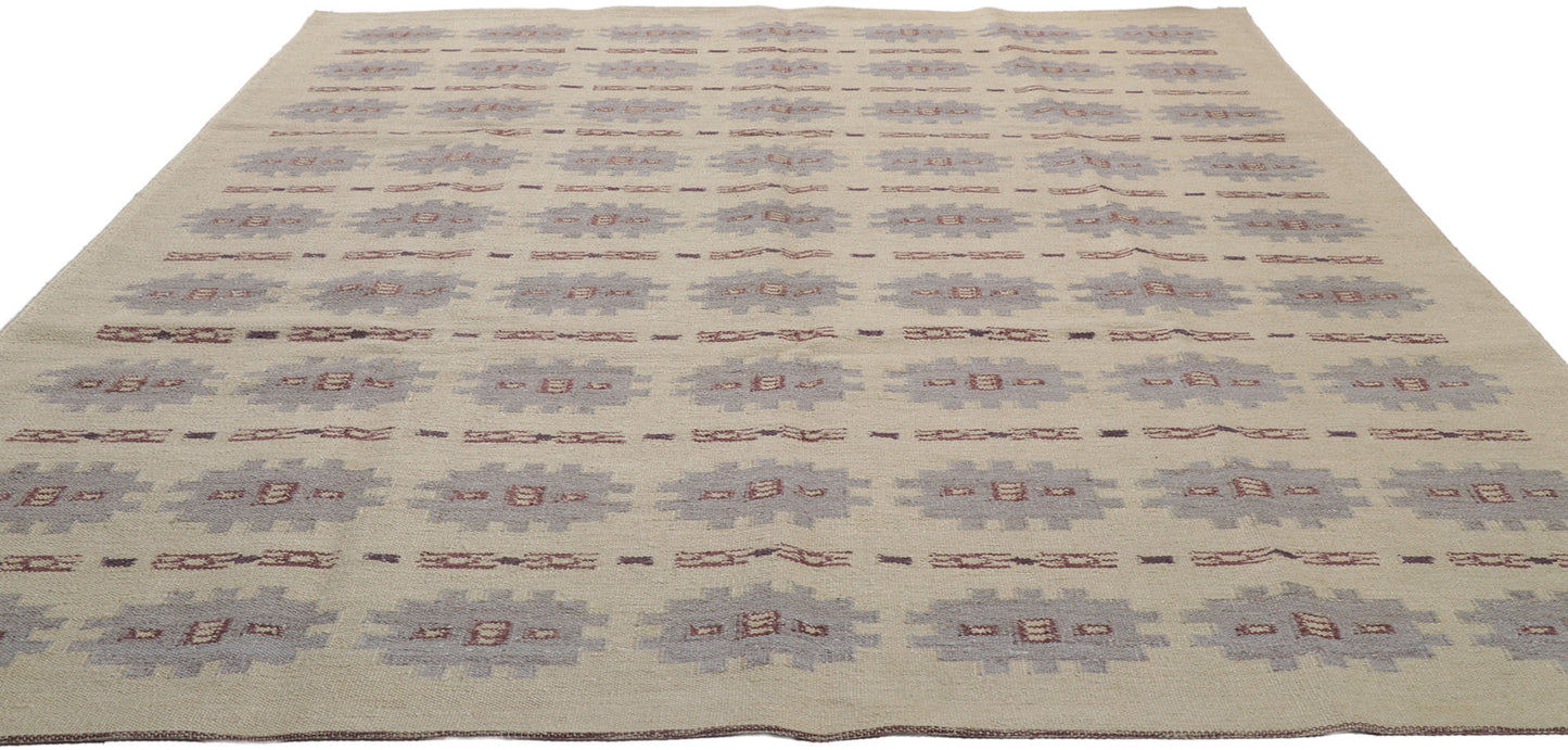 9 x 12 Scandinavian Modern Swedish Inspired Kilim Rug 30677