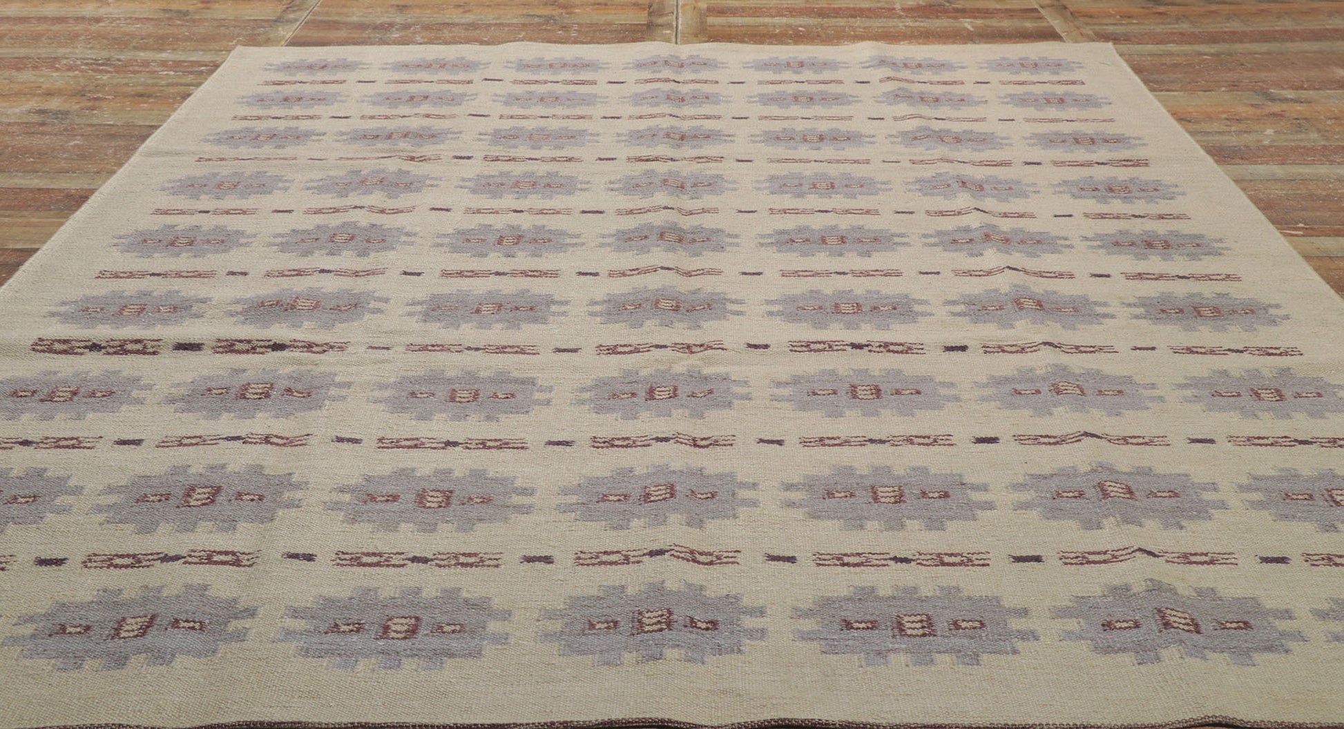 9 x 12 Scandinavian Modern Swedish Inspired Kilim Rug 30677