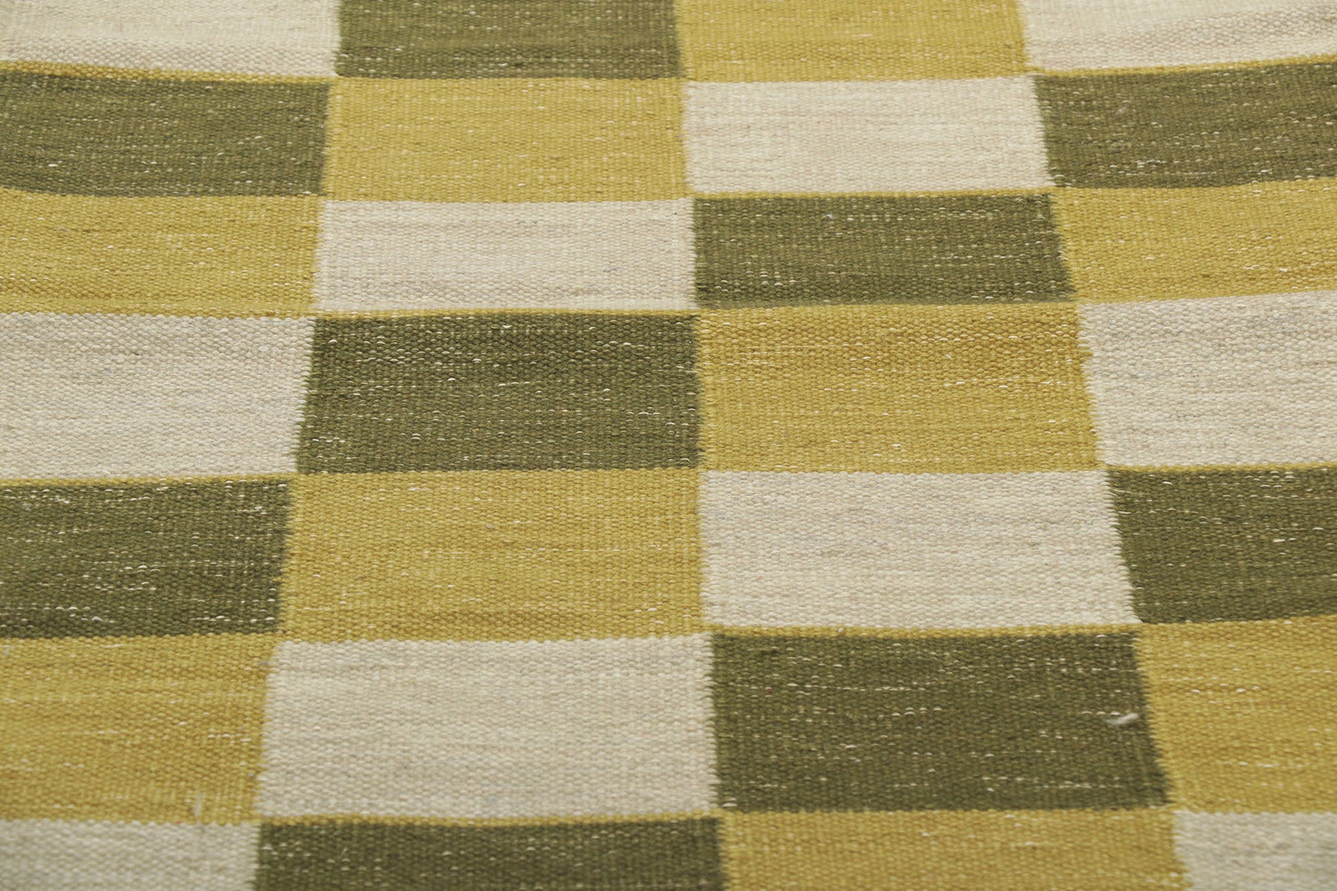 3 x 5 Swedish Inspired Checkered Kilim Rug 30703