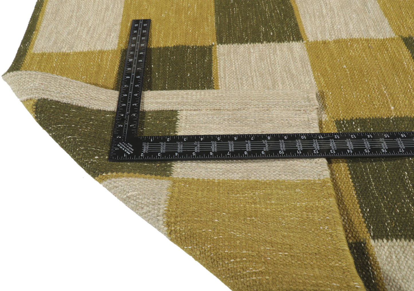 3 x 5 Swedish Inspired Checkered Kilim Rug 30704