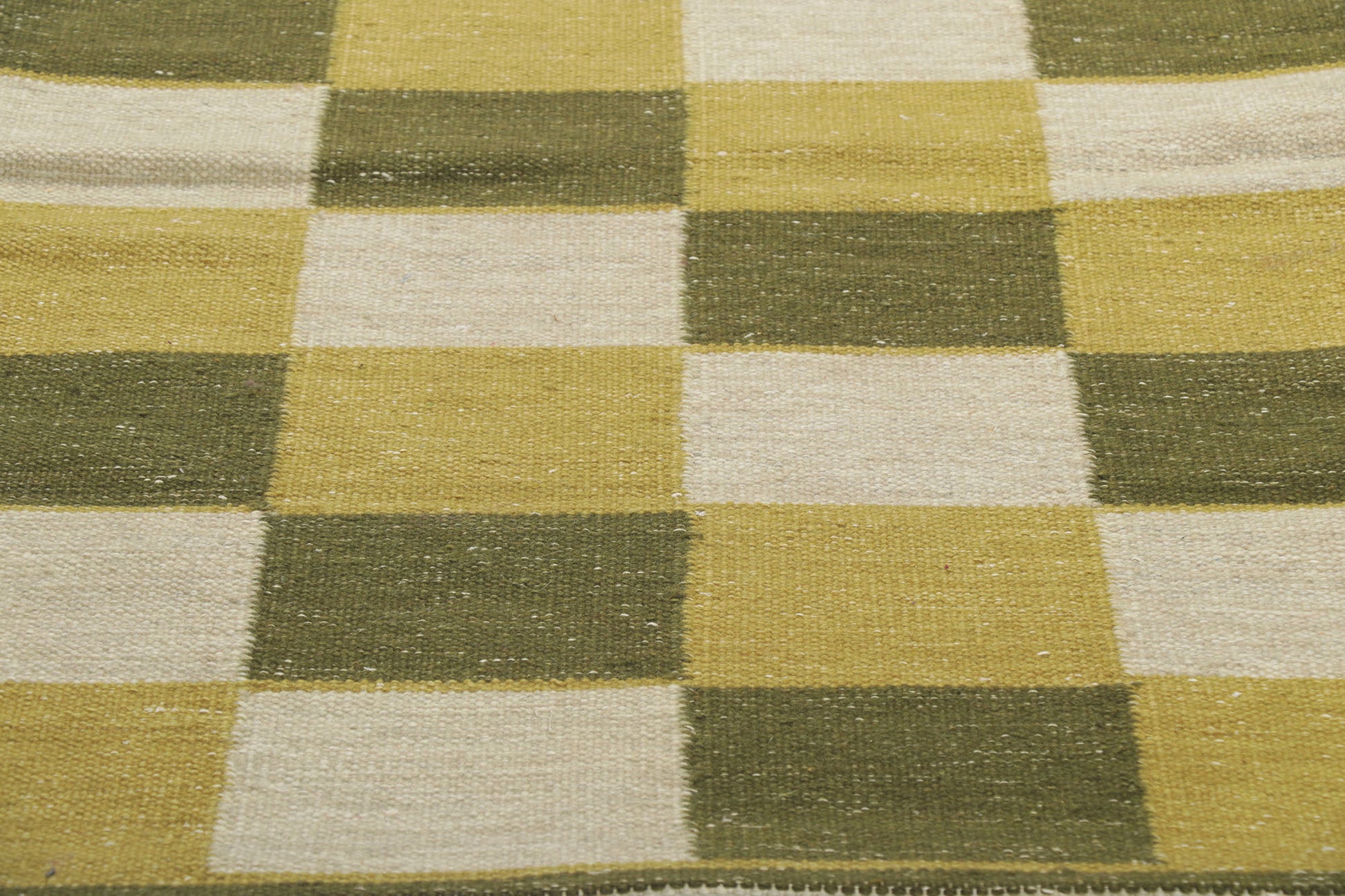 3 x 5 Swedish Inspired Checkered Kilim Rug 30704