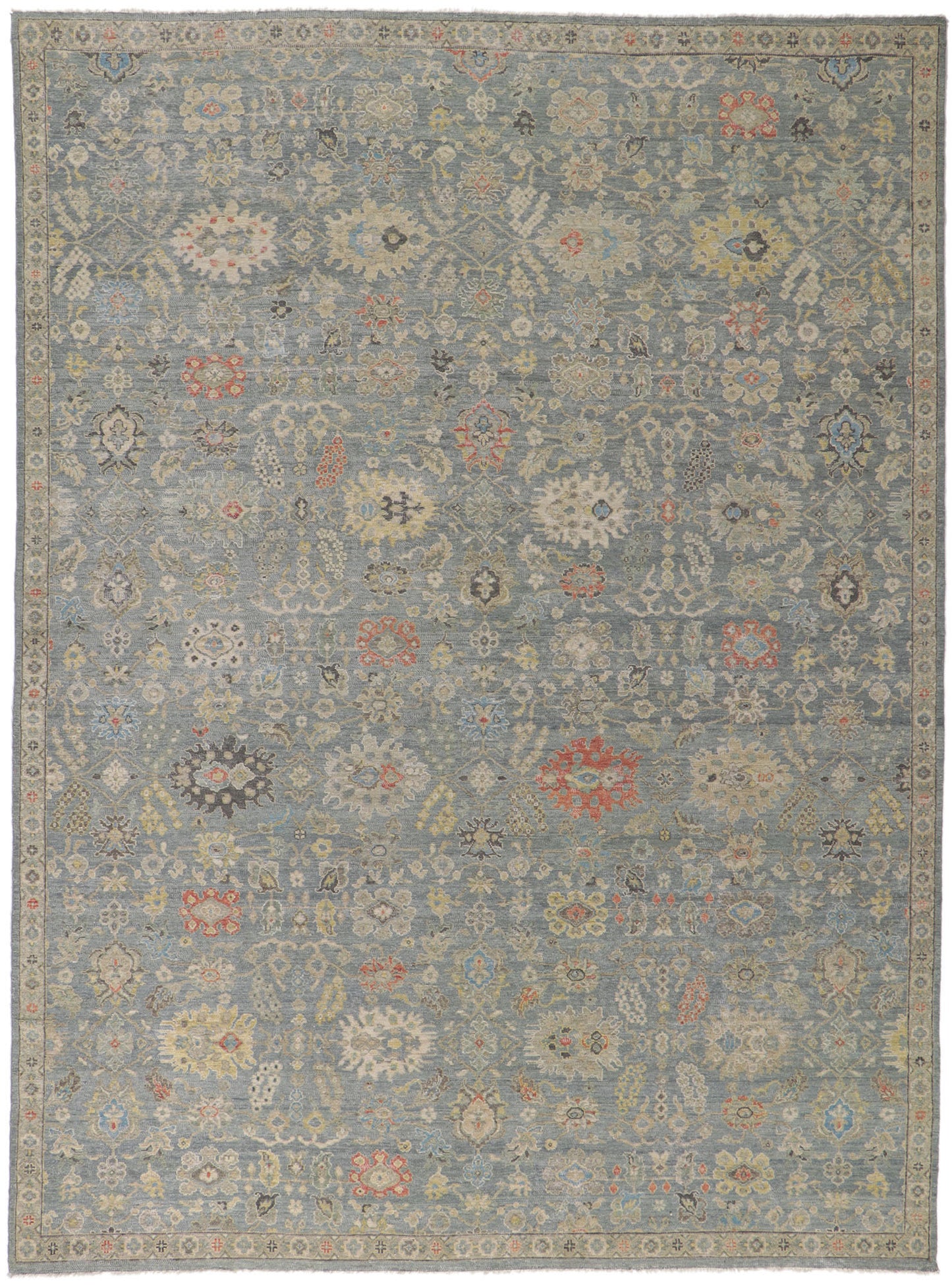 9 x 12 Contemporary Distressed Rug 30705
