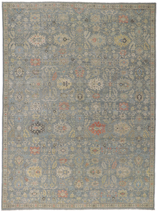 9 x 12 Contemporary Distressed Rug 30705