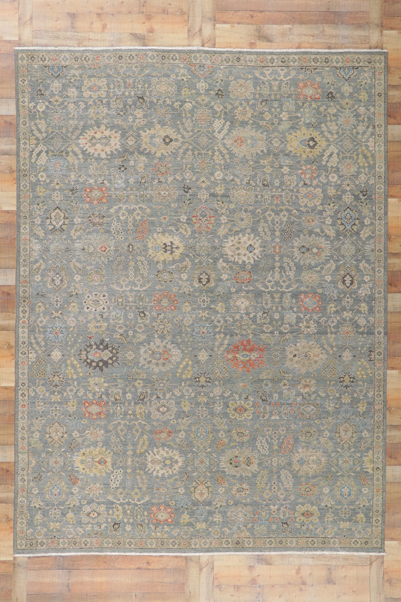 9 x 12 Contemporary Distressed Rug 30705