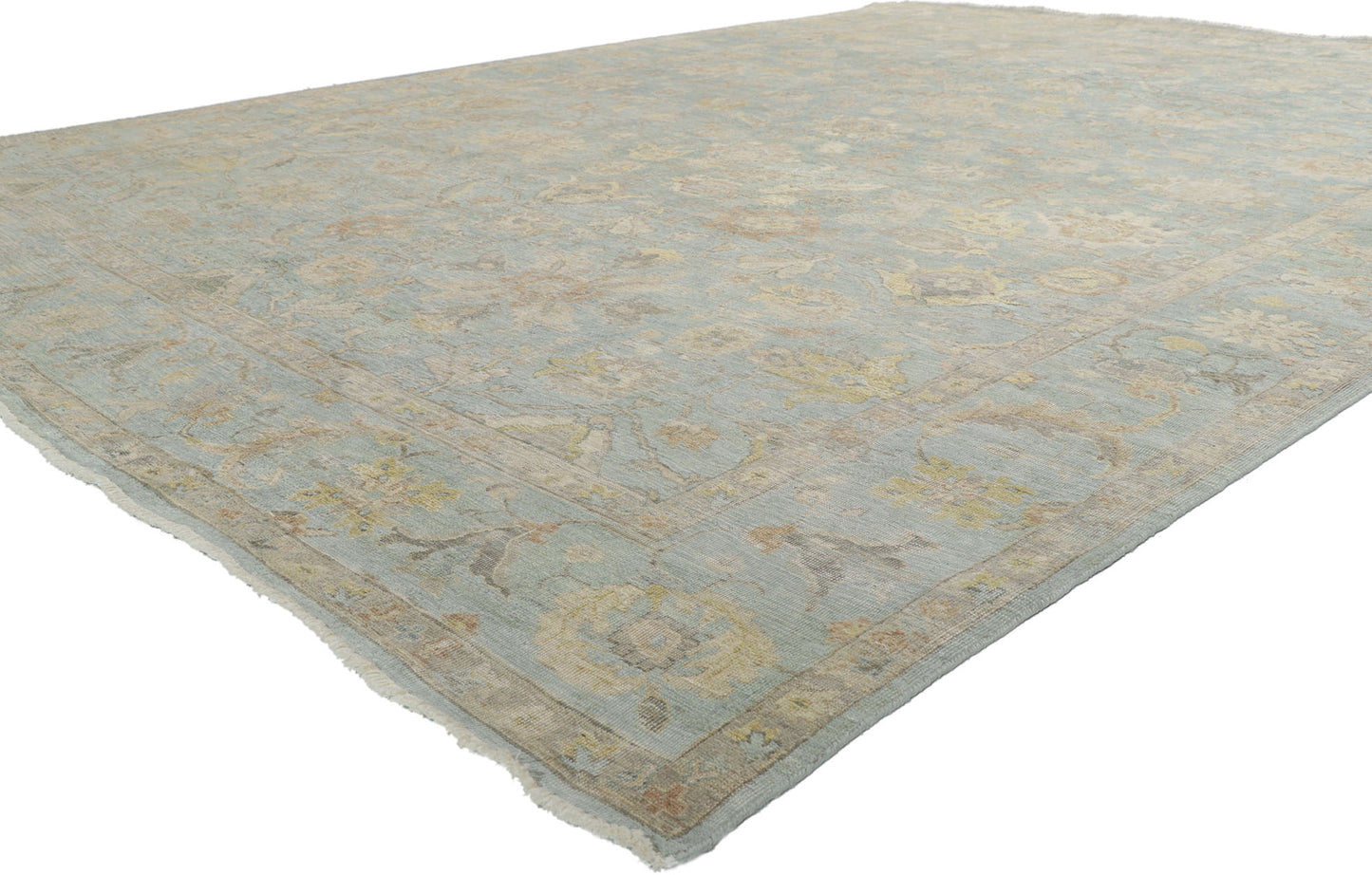 9 x 12 Modern Light Blue Oushak Rug 30707
