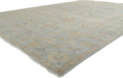 9 x 12 Modern Light Blue Oushak Rug 30707