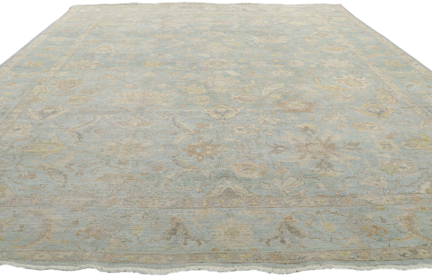 9 x 12 Modern Light Blue Oushak Rug 30707
