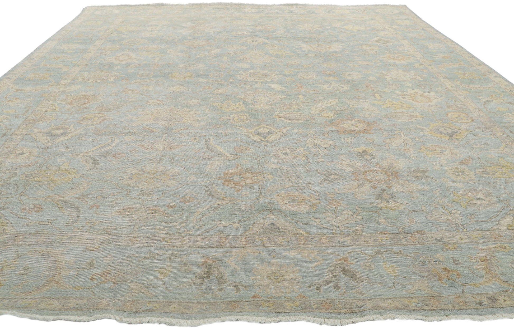 9 x 12 Modern Light Blue Oushak Rug 30707