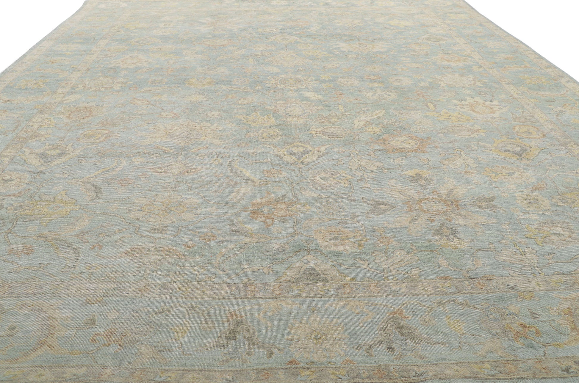 9 x 12 Modern Light Blue Oushak Rug 30707