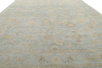 9 x 12 Modern Light Blue Oushak Rug 30707