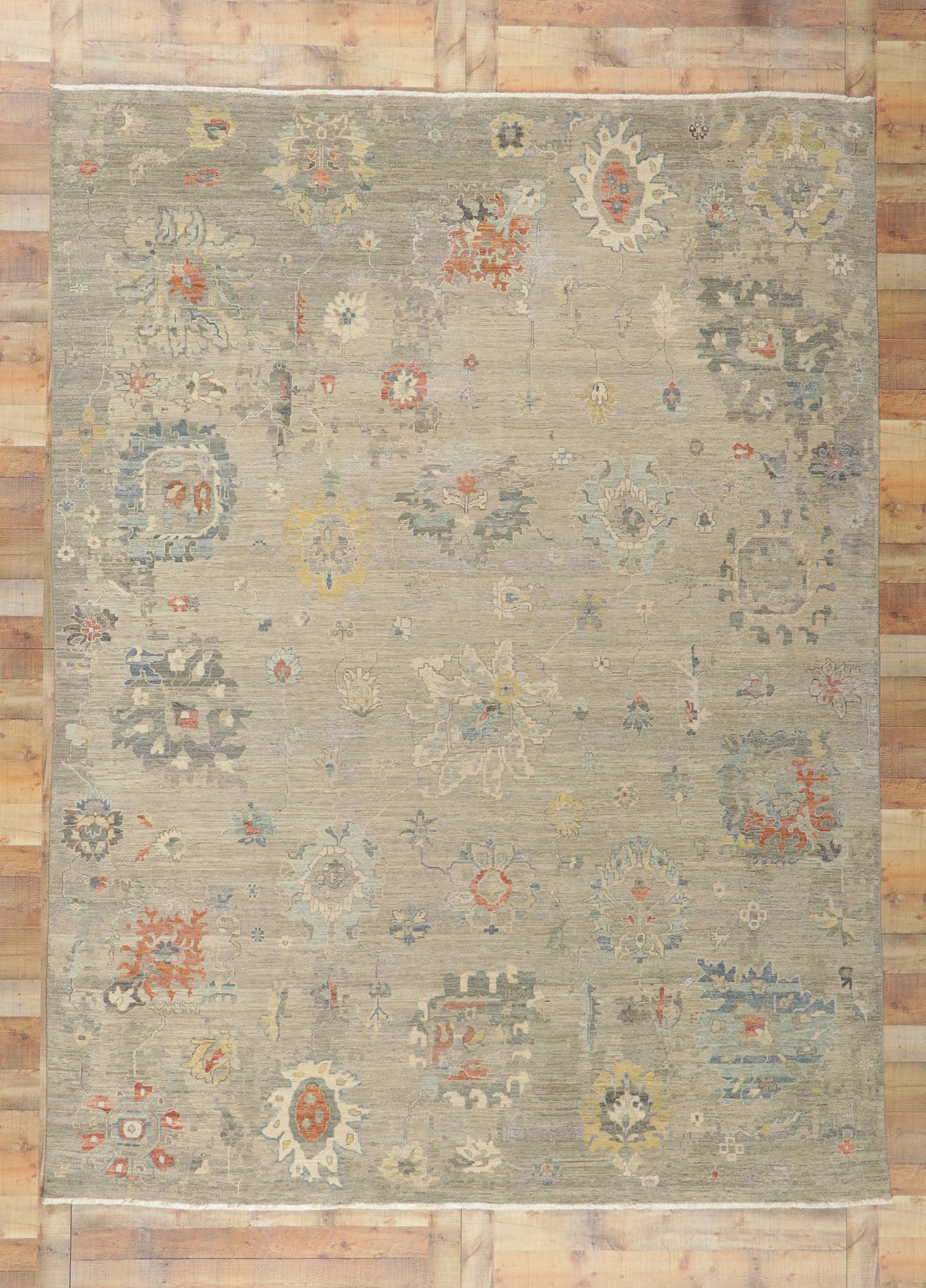 9 x 12 Vintage-Inspired Oushak Rug 30716