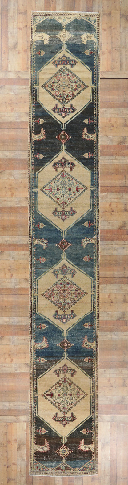 3 x 22 Antique Persian Malayer Runner 60949