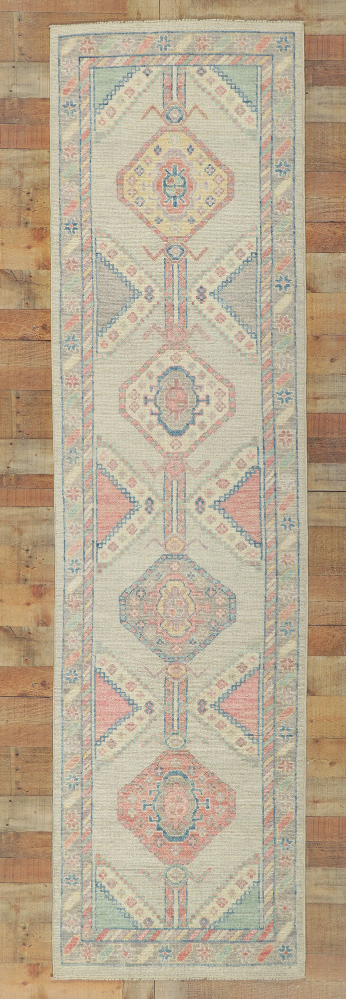 3 x 10 Colorful Oushak Runner 80831