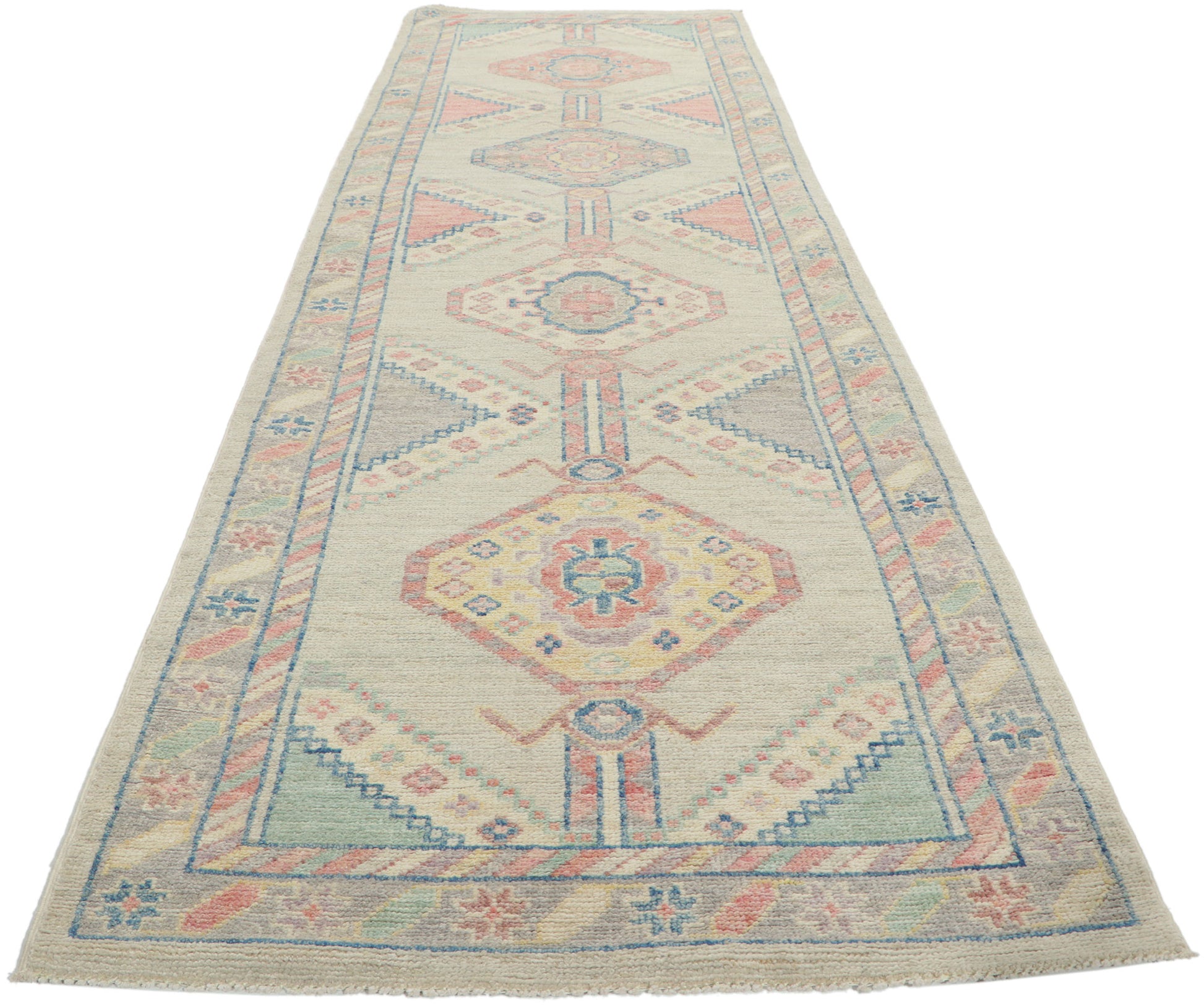 3 x 10 Colorful Oushak Runner 80839