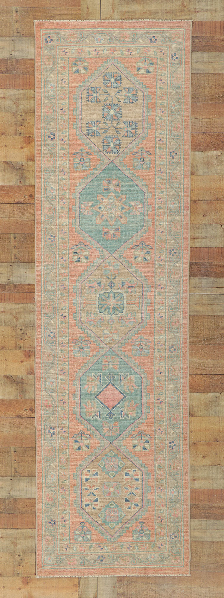 3 x 10 Colorful Oushak Runner 80832