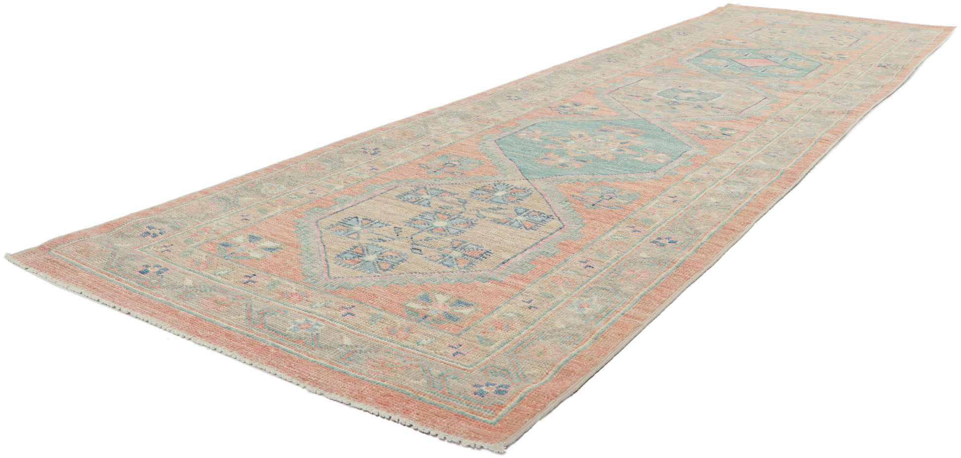 3 x 10 Colorful Oushak Runner 80832
