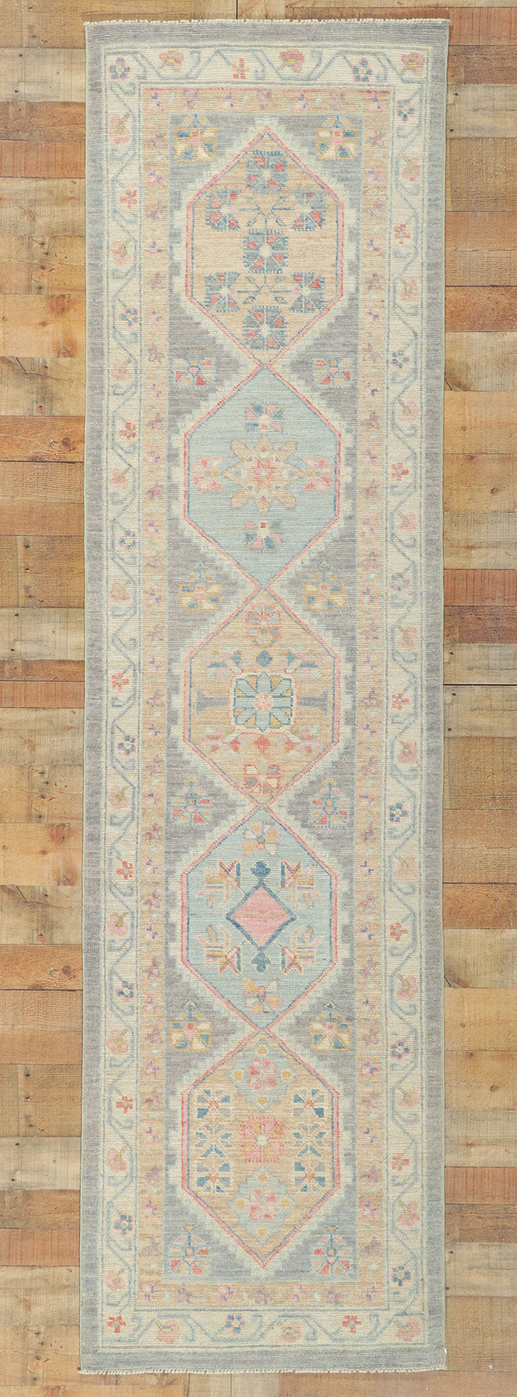 3 x 10 Colorful Oushak Runner 80833