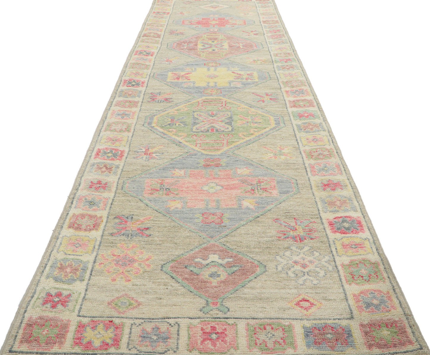 3 x 10 Colorful Oushak Runner 80834