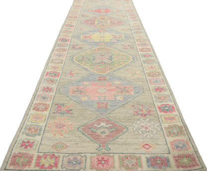 3 x 10 Colorful Oushak Runner 80834