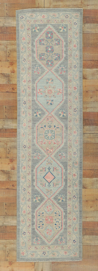 3 x 10 Colorful Oushak Runner 80835