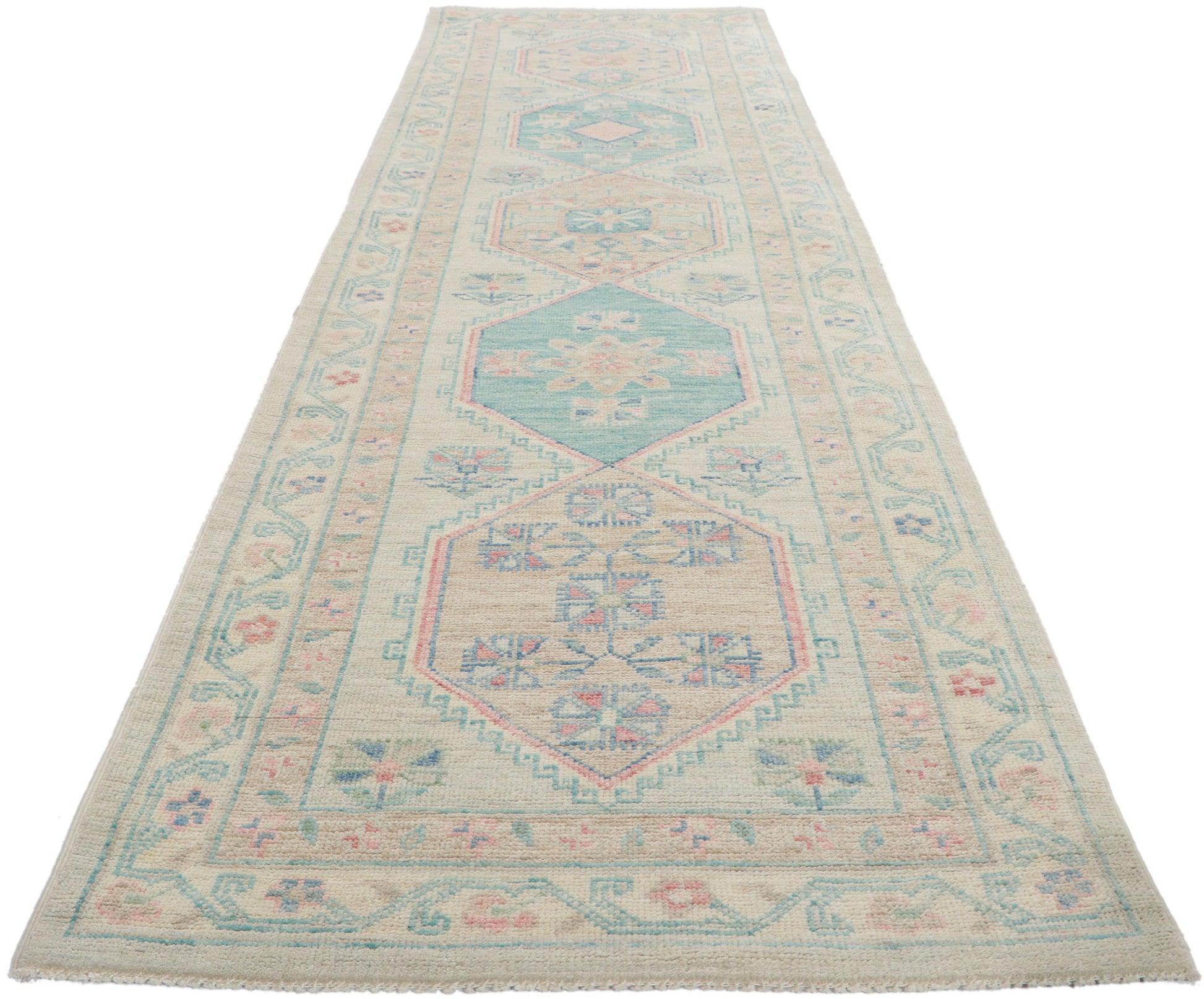 3 x 10 Colorful Oushak Runner 80836