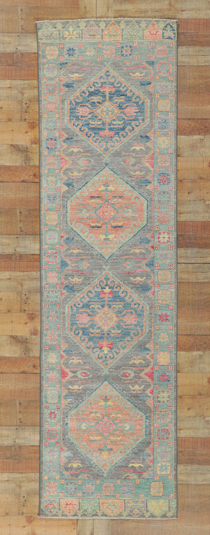 3 x 10 Contemporary Oushak Runner 80838