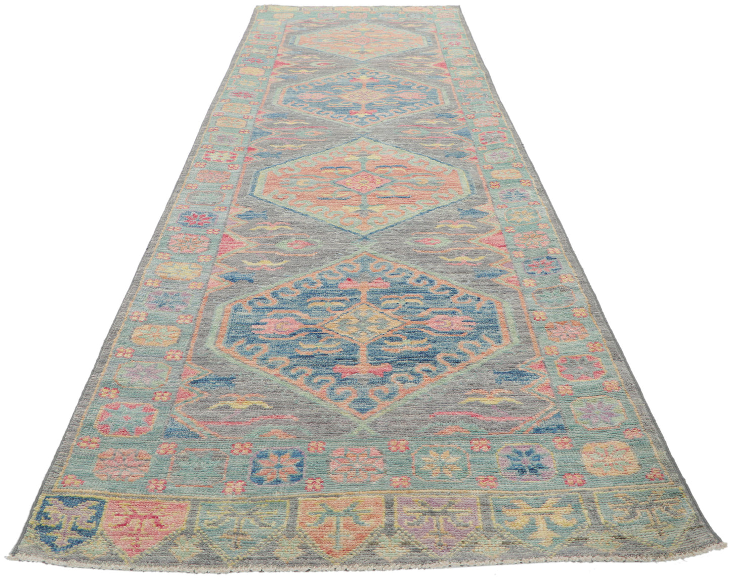 3 x 10 Contemporary Oushak Runner 80838