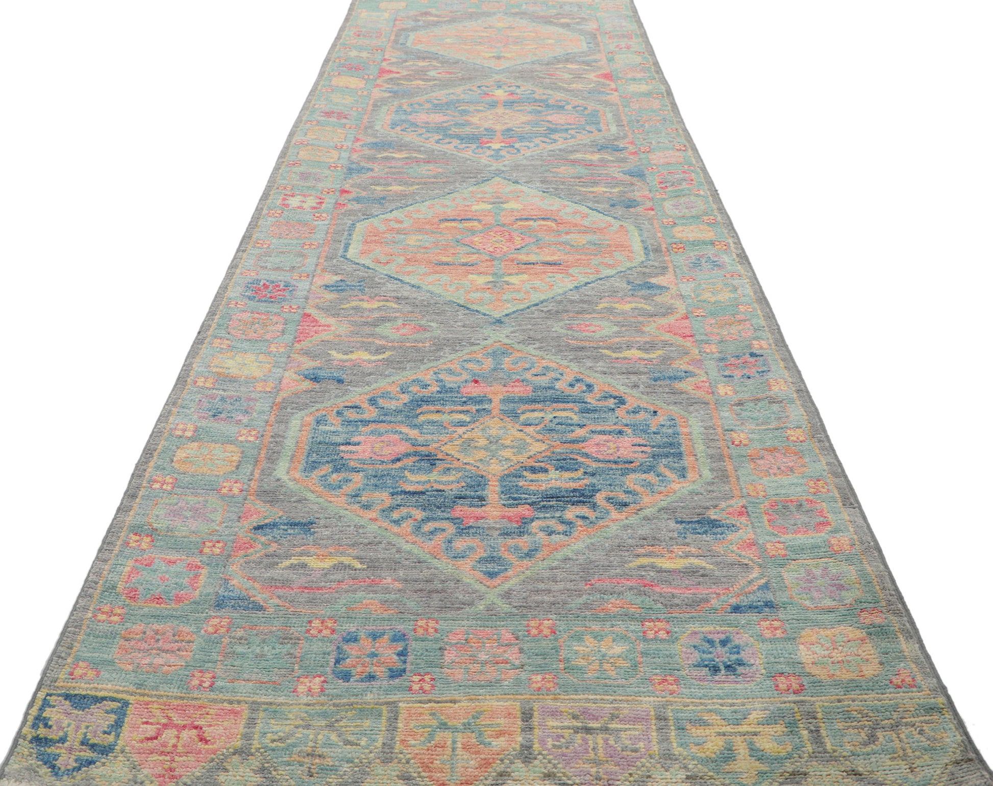 3 x 10 Contemporary Oushak Runner 80838