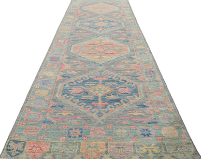 3 x 10 Colorful Oushak Runner 80863